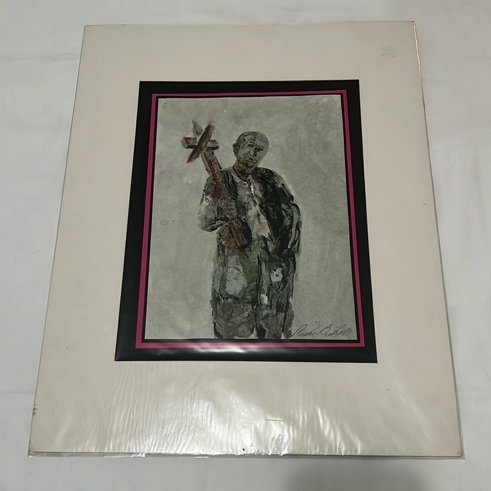 Richard Benedetti Signed Painting “Le Precheur”